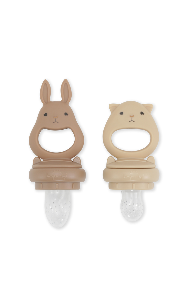 Silicone Fruit Feeding Pacifier Bunny - Bark / Shell