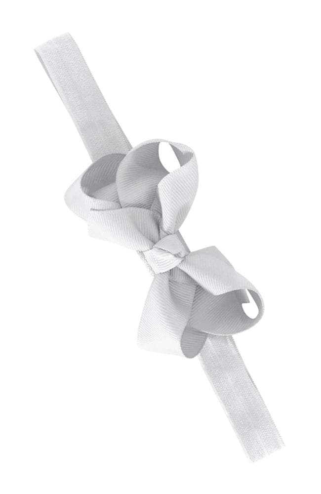 Elastic Bow Hairband - White