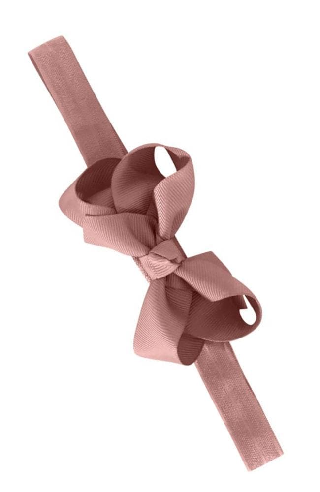 Elastic Bow Hairband - Mauve