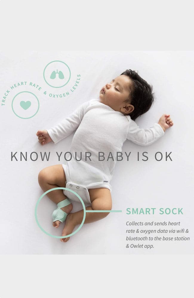 Owlet Smart Sock Plus, 3rd Generation - Mint