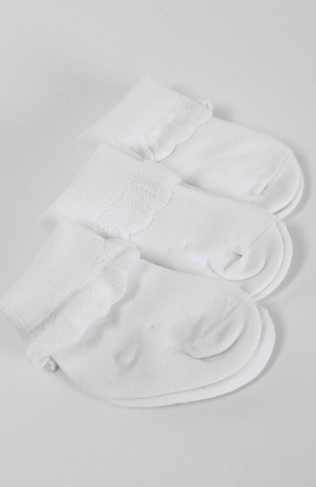 3 Pack Lace Socks - Optic White