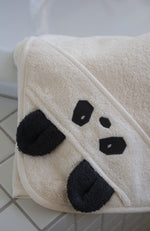 Albert Hooded Baby Towel - Panda/Creme de la Creme