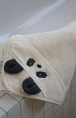 Augusta Hooded Junior Towel - Panda/Creme de la Creme
